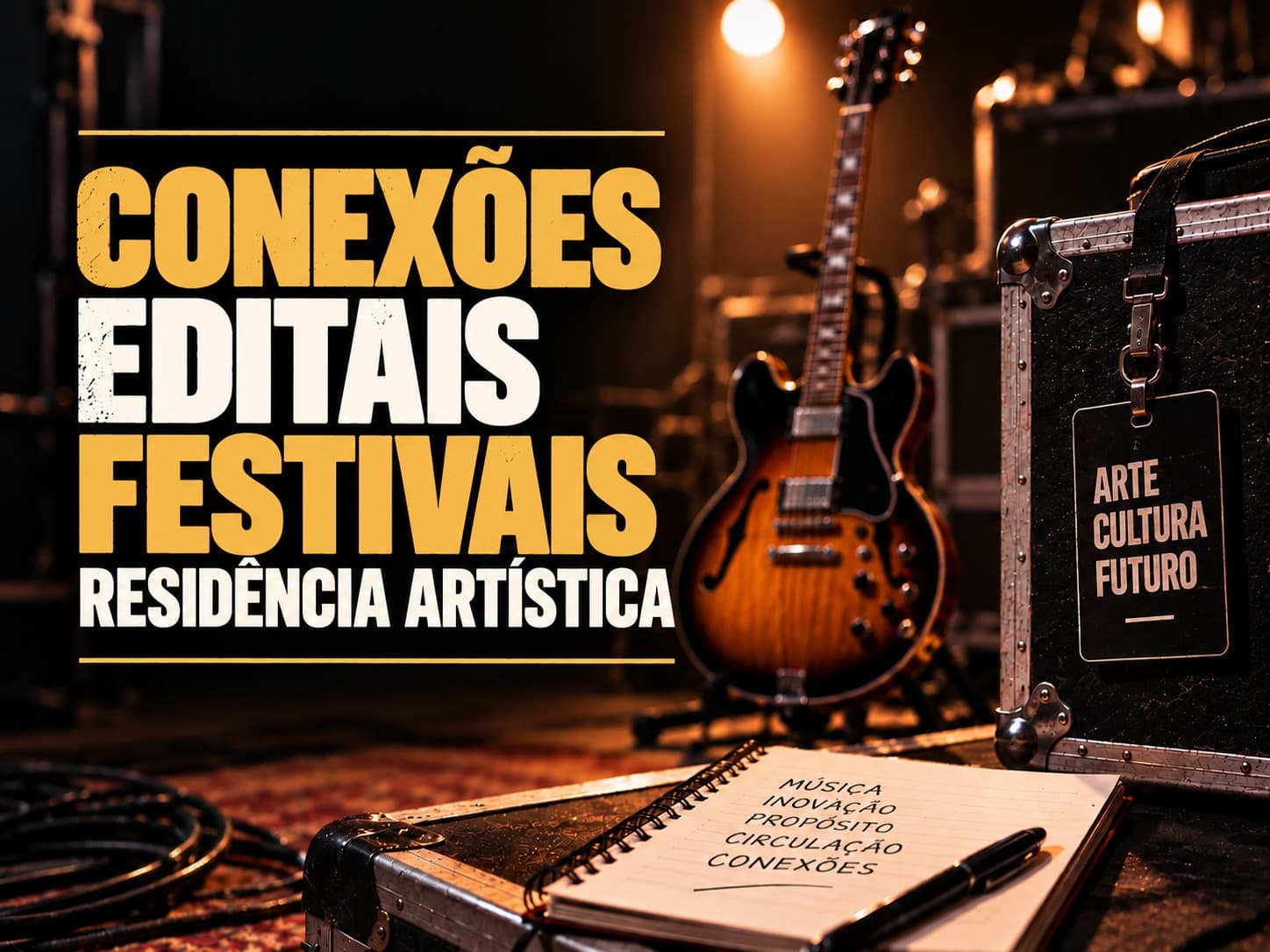Banda se apresenta em palco diante do público